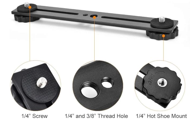 8" Dual Tripod Bracket Flash