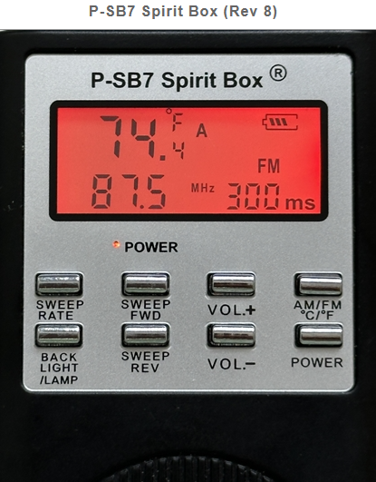 P-SB7T REV 8 Spirit Box