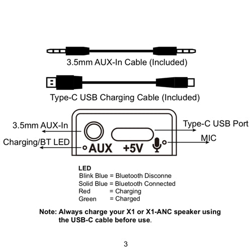 X1-ANC Premium Speaker With Adjustable Noise Control